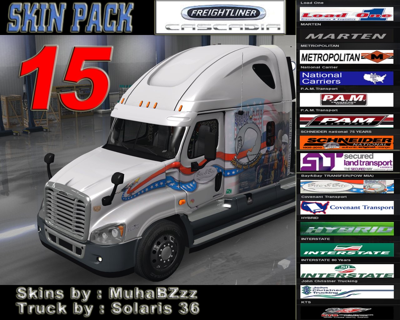 ATS Cascadia 15 Repaint Skin Pack v1.1
