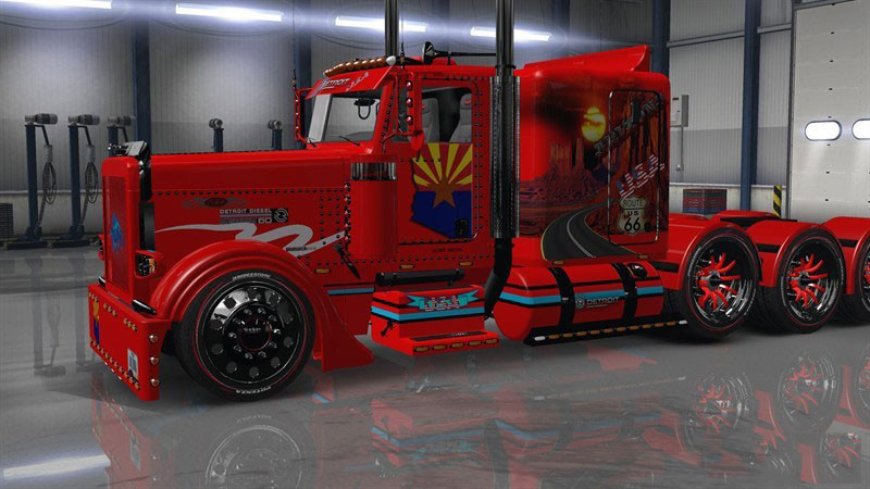 Peterbilt 389 Arizona USA Red Skin v1.0 by TDS for ATS