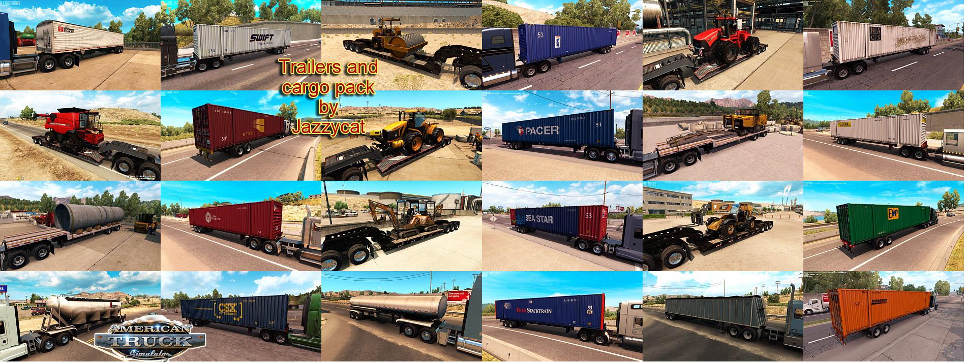 Trailers and cargo pack v1.2 by Jazzycat for ATS