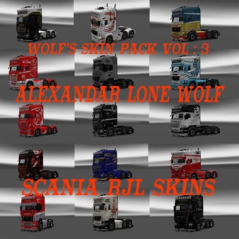 Wolf’s Scania Skin Pack vol 3. Wolf’s Scania Skin Pack vol 3.