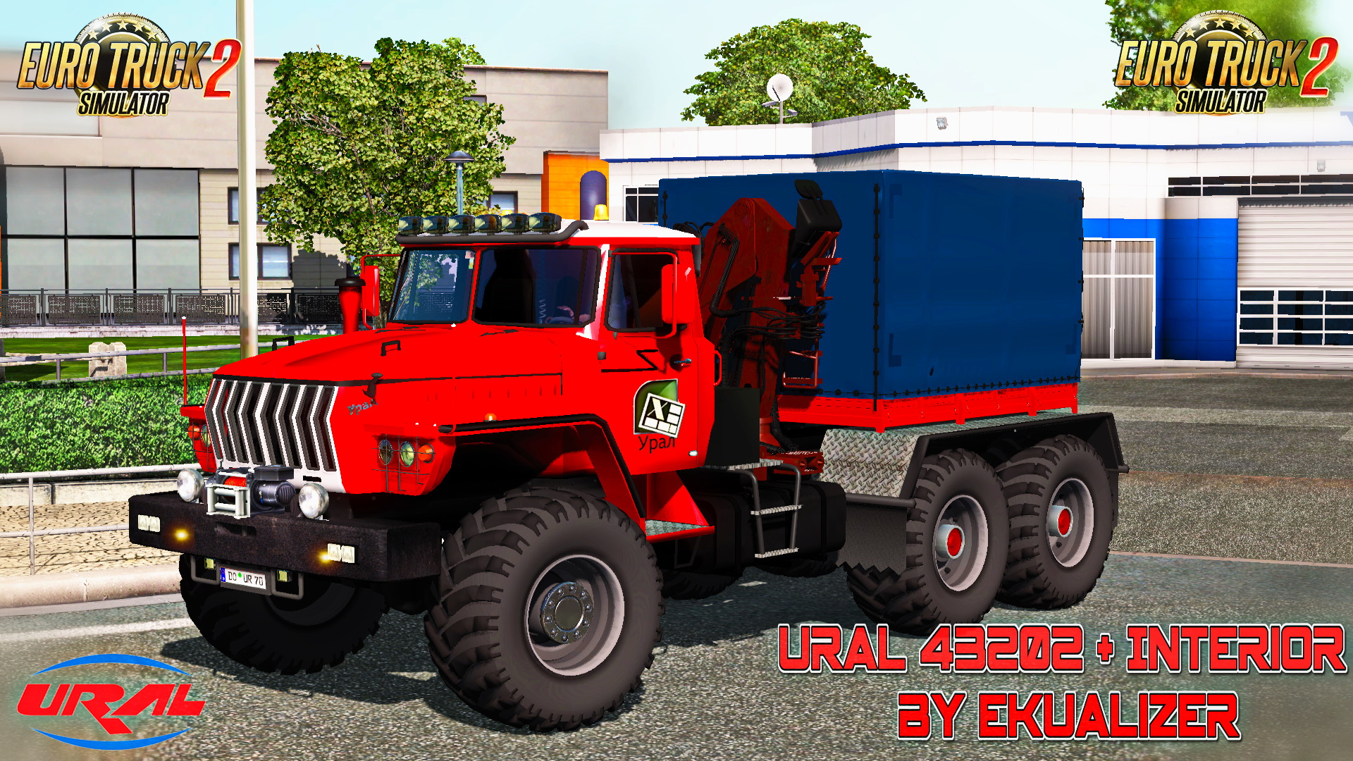 Ural 43202 + Interior + Polar Transport Cargo v3.4 by Ekualizer (1.24.x) for ETS 2