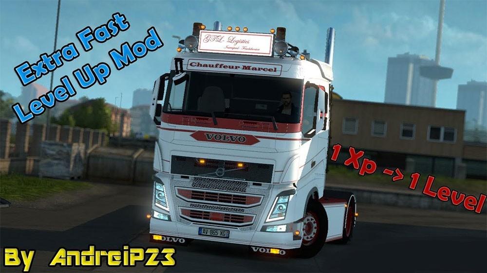 Extra Fast Level Up Mod v1.0 By AndreiP23 for ETS 2