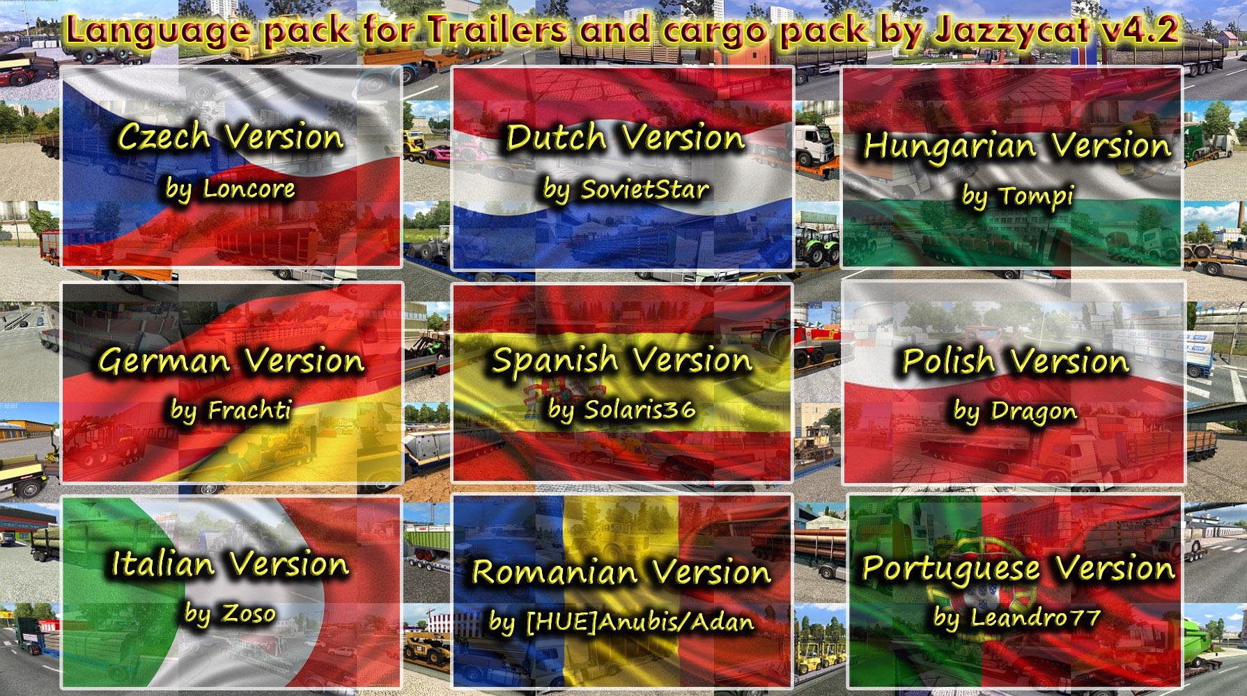 Language Pack for Trailers and Cargo Pack (Update) v4.2 by Jazzycat