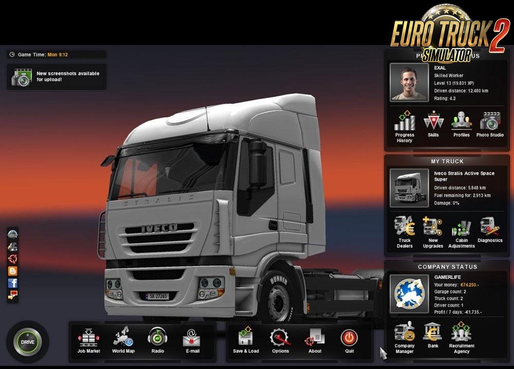 Save Game Level 13 + Going East v1.0 by EXAL for ETS 2