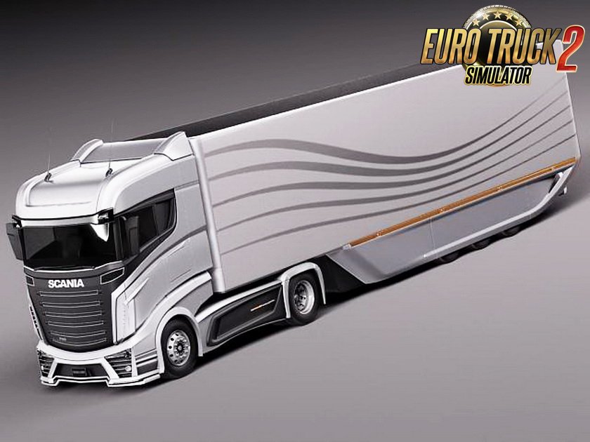Scania R1000 Concept + Trailer Aerodynamics (1.24.x) for ETS 2