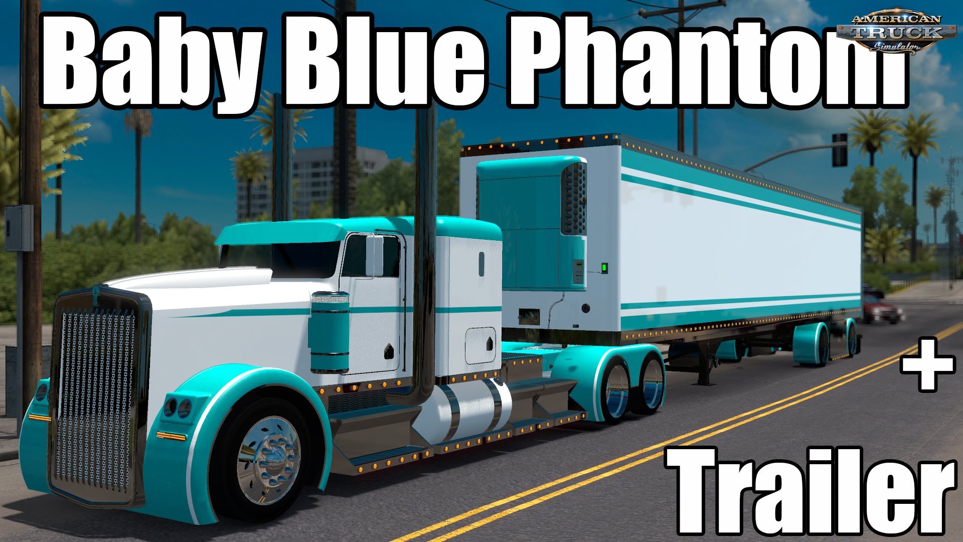 Baby Blue Phantom skin + Baby Blue Phantom Trailer Skin + Kodama Mononoke v1.0 for ATS