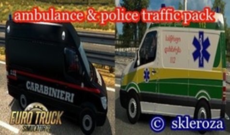 Ambulance, Police & Firefighters Traffic Pack v1.7.3 by skleroza