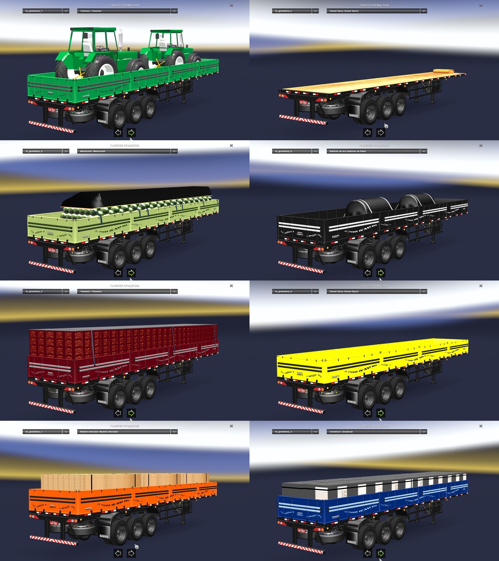 Pack Graneleiras trailers for Ets2