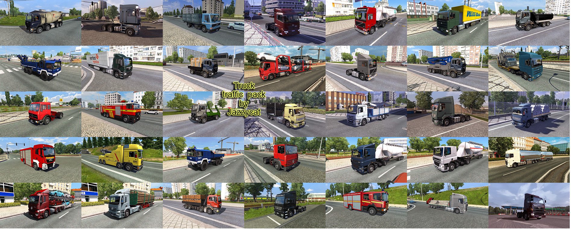 Truck Traffic Pack v2.3.1 by Jazzycat [1.25.x]