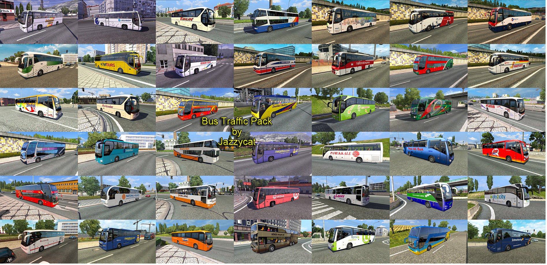 Bus Traffic Pack v1.3.3 by Jazzycat [1.25.x]