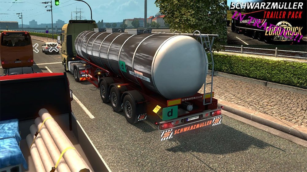 SCS Schwarzmüller Trailer DLC in traffic for Ets2