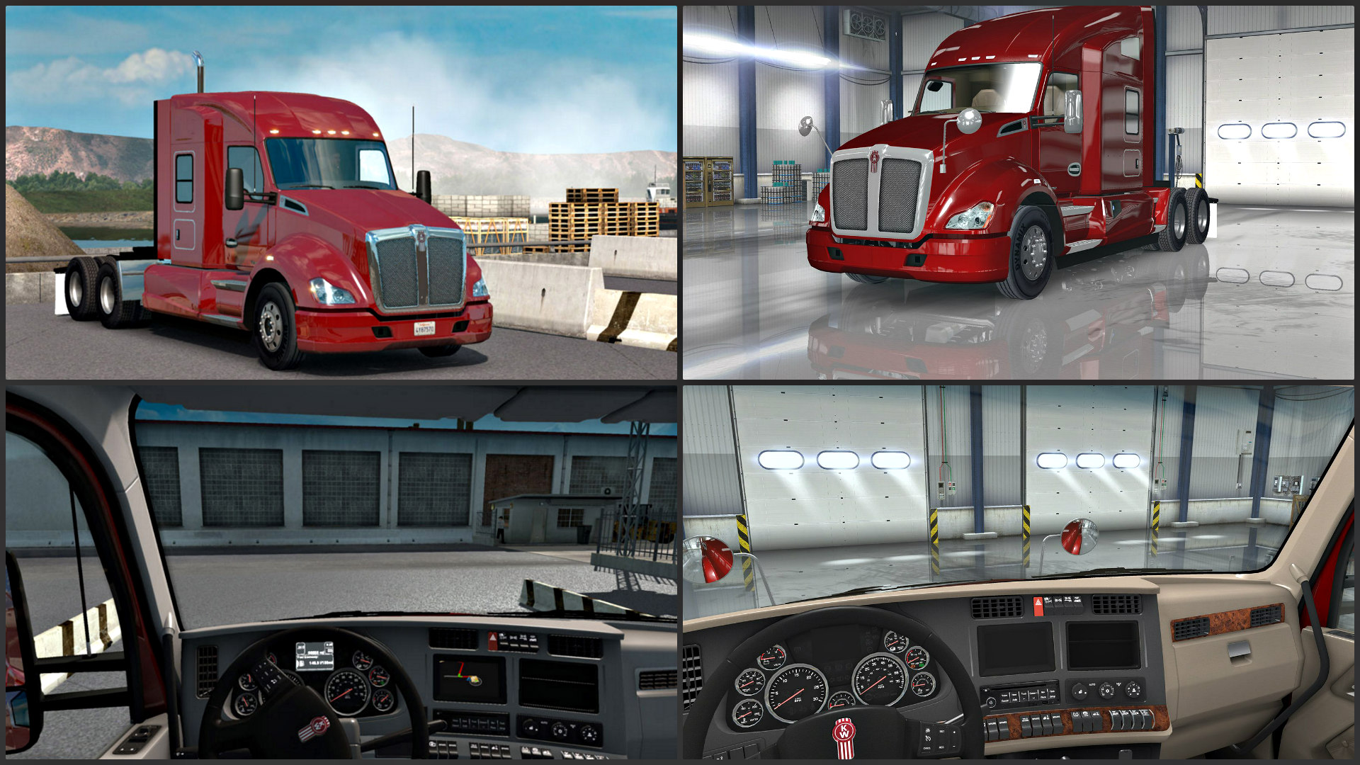 Kenworth T680 Interior/Exterior rework v1.1 (v1.4.x) for ATS