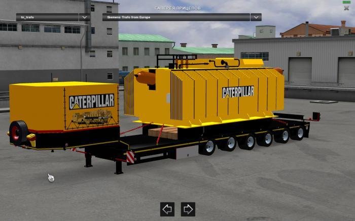 Trailer with Caterpillar Heavy Transformer for Ats