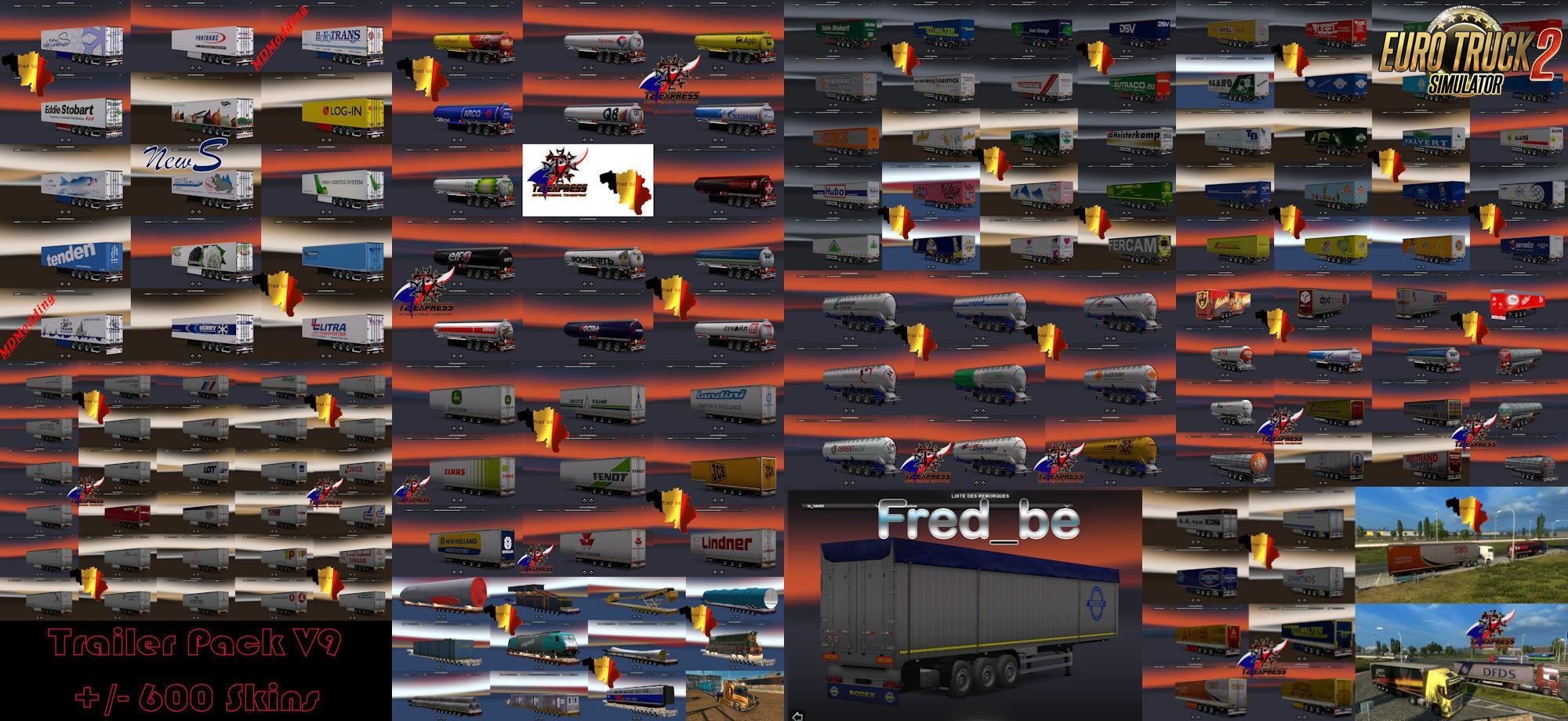 Trailer Pack by Fred_be V9 for Ets2