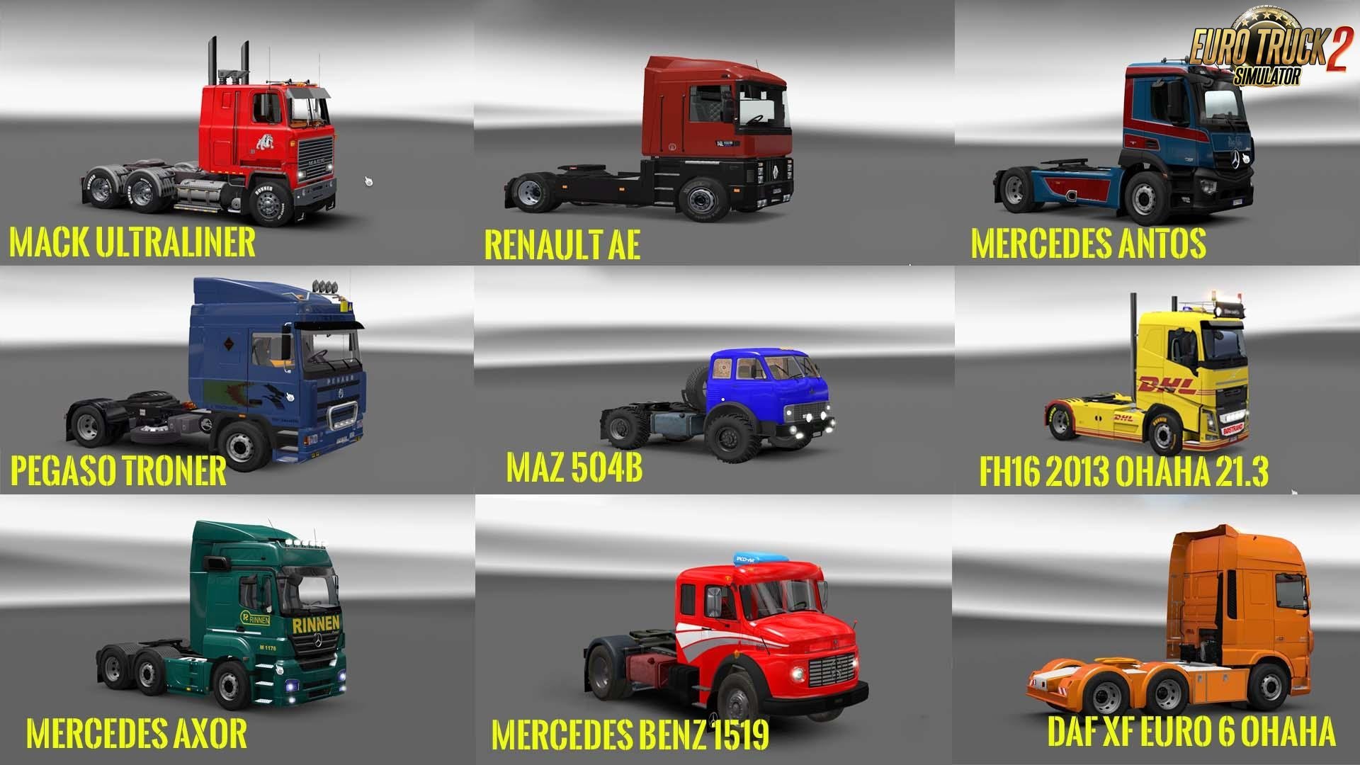 Pack 4 Compt. Trucks of Powerful Engines Pack + Transmissions v7.0 for Ets2