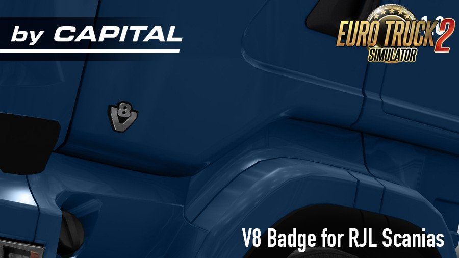 V8 Door badges for RJL Scanias v1.0 by Capital