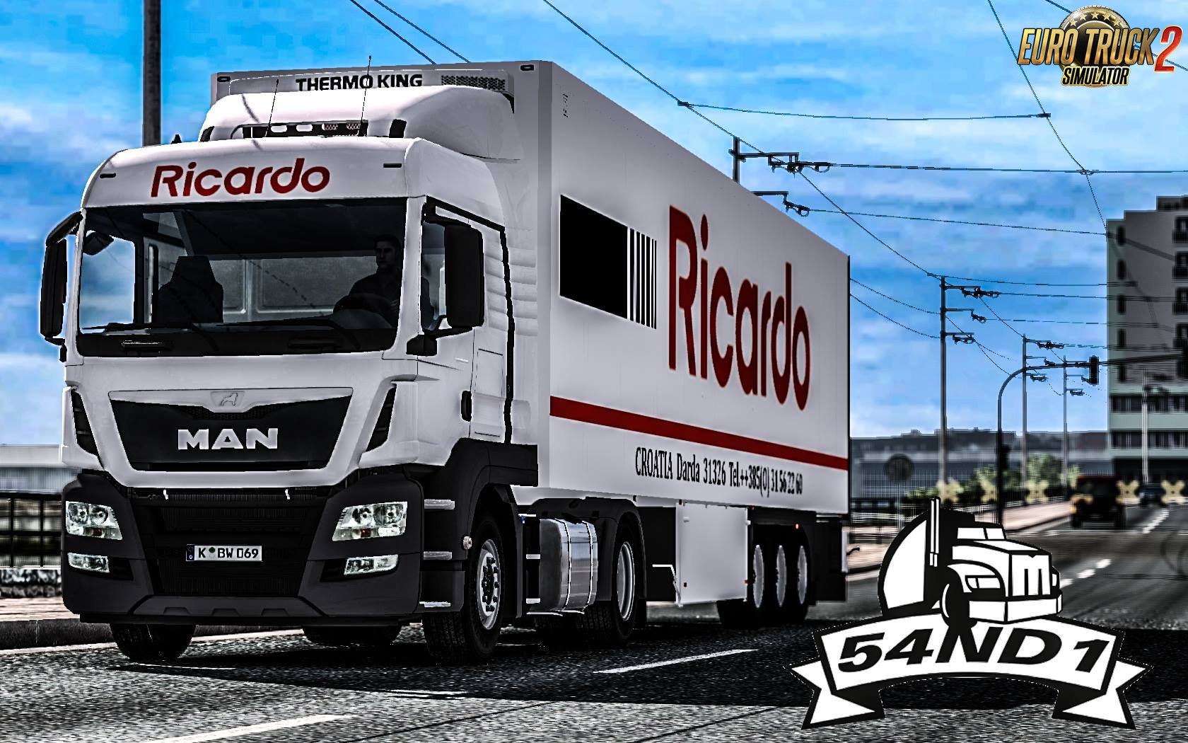 Ricardo Pack Skin for Man TGS Euro 6 + Trailer v1.0 for ETS 2