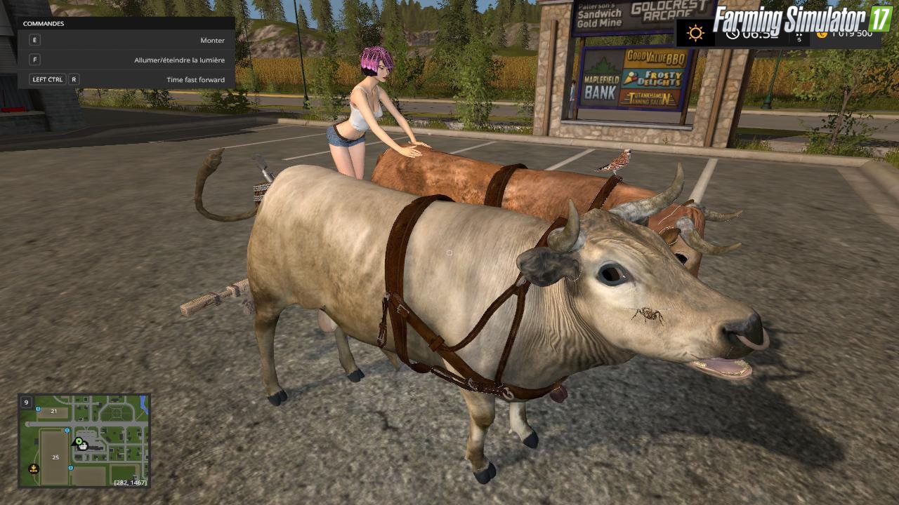Hard Working Oxen Mod v1.0 for FS 17