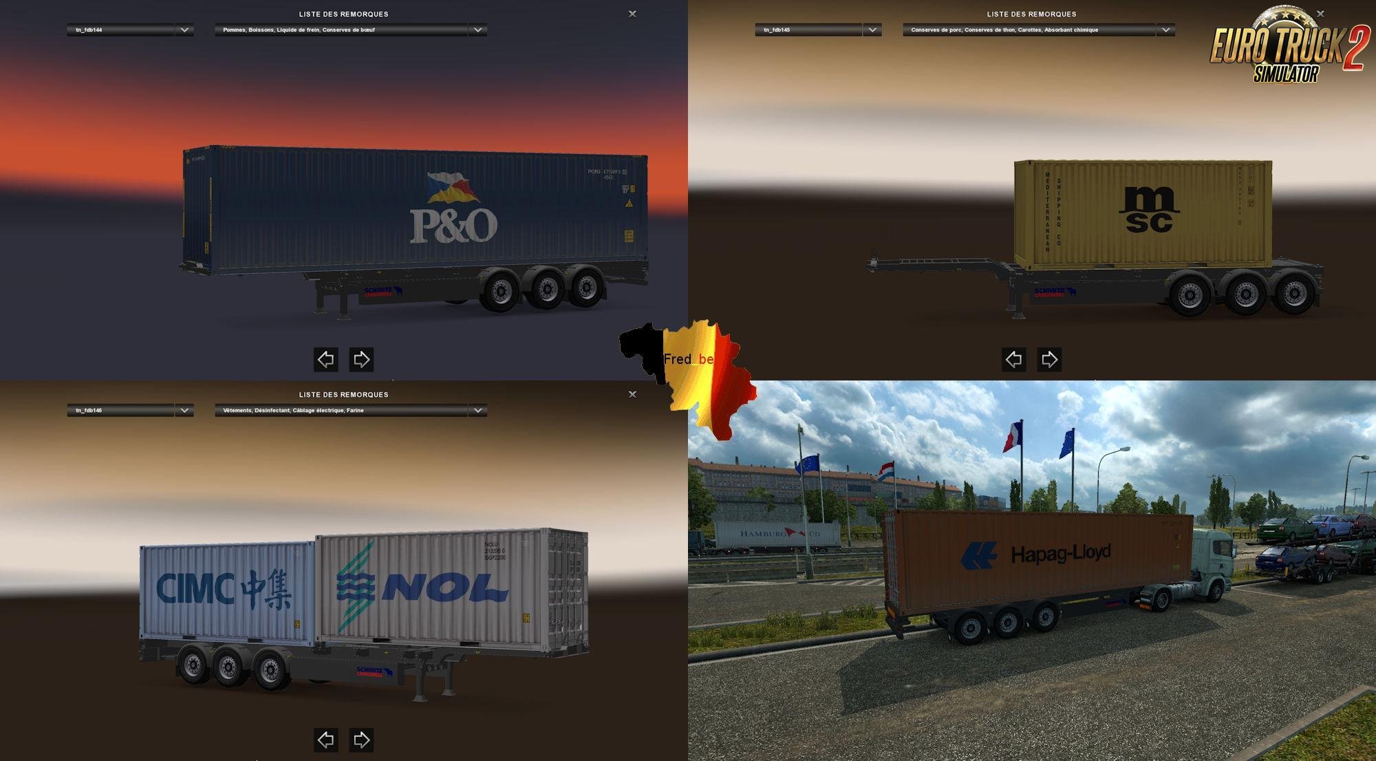Container Trailer Pack #1 v1.25 (Dirty) [1.25.x]