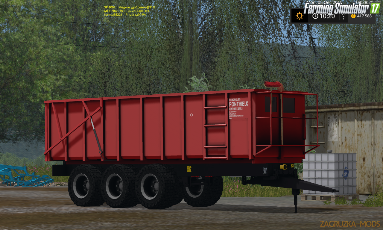 Trailer Ponthieux 24 Tonne for Fs17