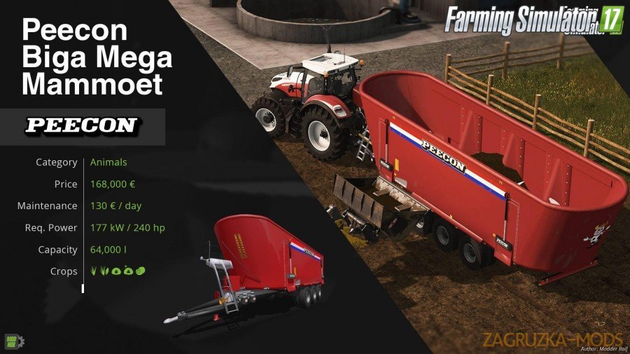 Peecon Biga Mega Mammoet v1.0  for Fs17