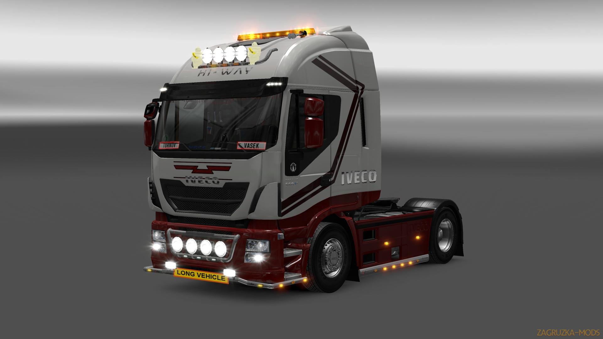 Red and White Iveco HI-Way Skin v1.0 for ETS 2