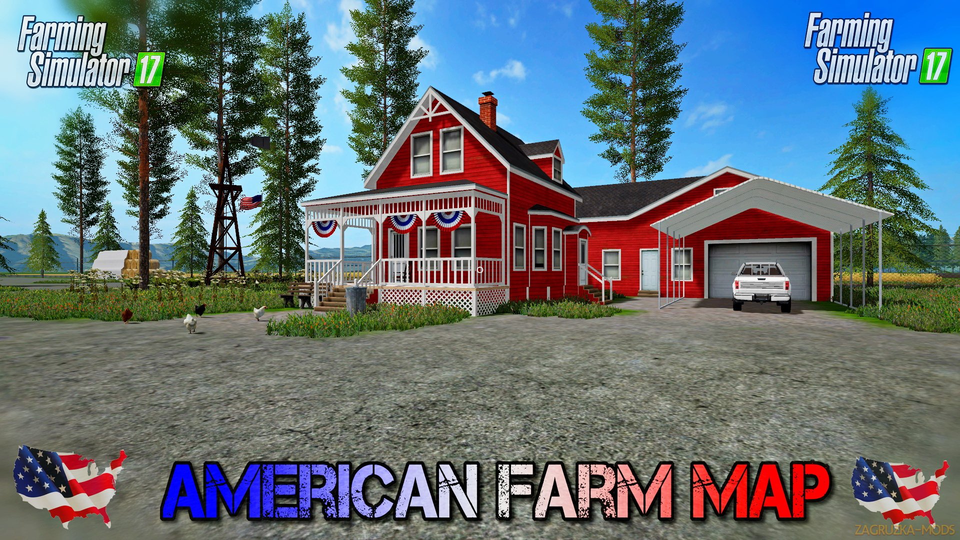 American Farm Map v3.0 by MikeModding for FS 17