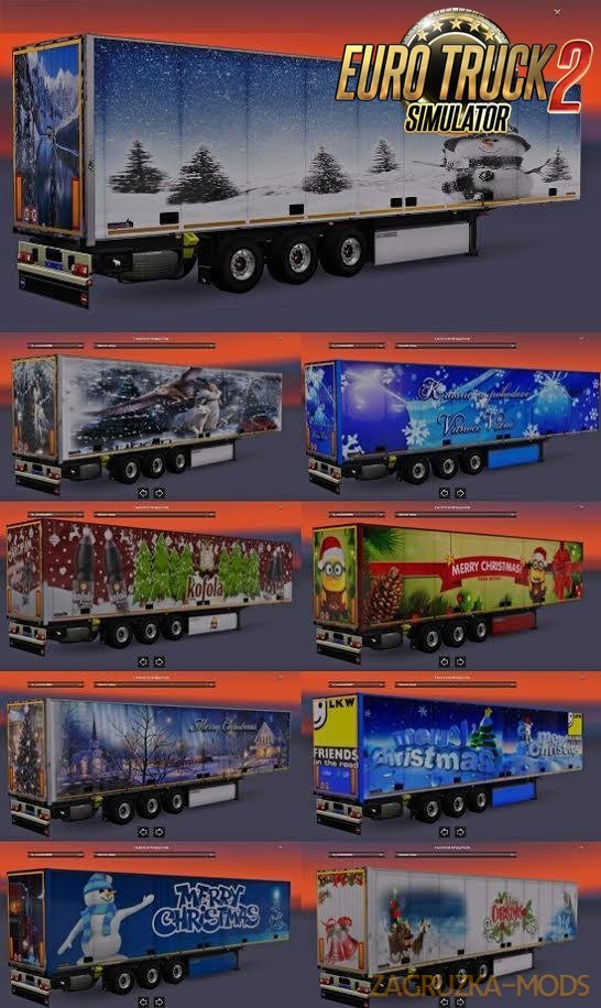 Christmas Trailers Pack for Ets2