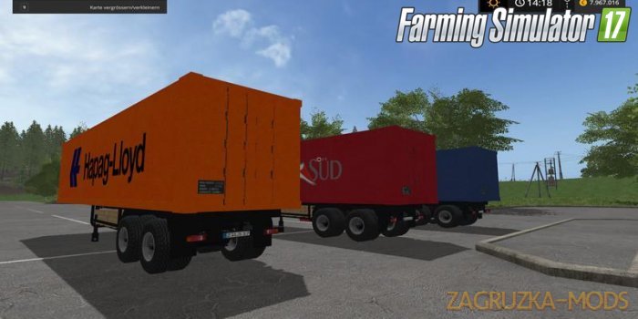 Container Trailer Pack v1.0 wsb for Fs17