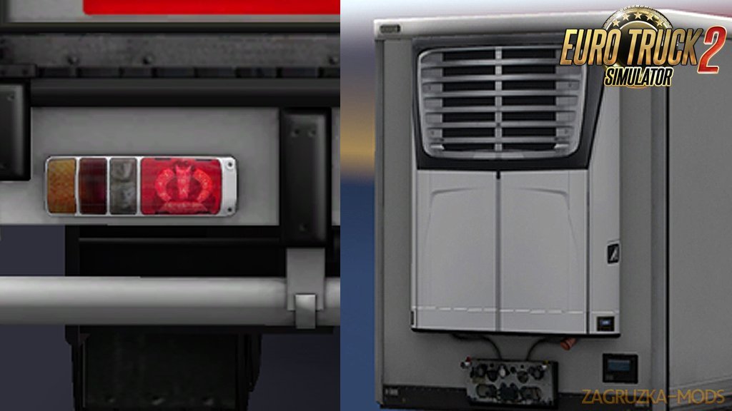 Replaces SCS Refrigerated Trailer with New Carrier Reefer, and Krone Tail Lights for Ets2