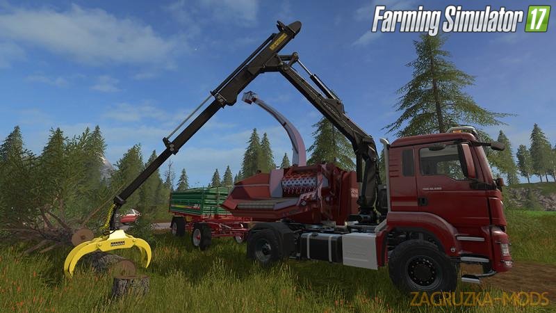 MAN TGS 18.480 mit Jenz HEM583 Häcksler v1.1 for Fs17