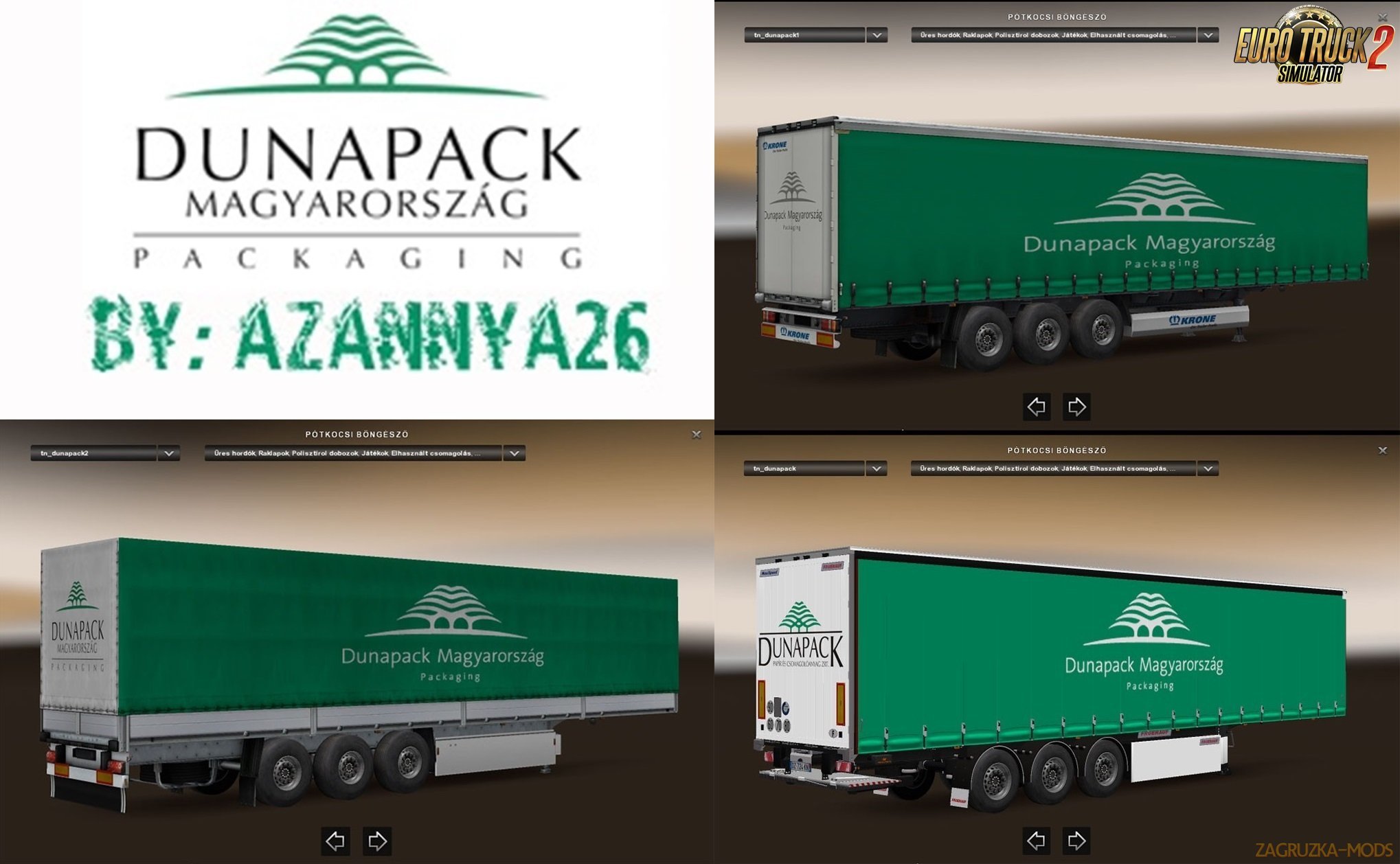 Dunapack trailers for Ets2