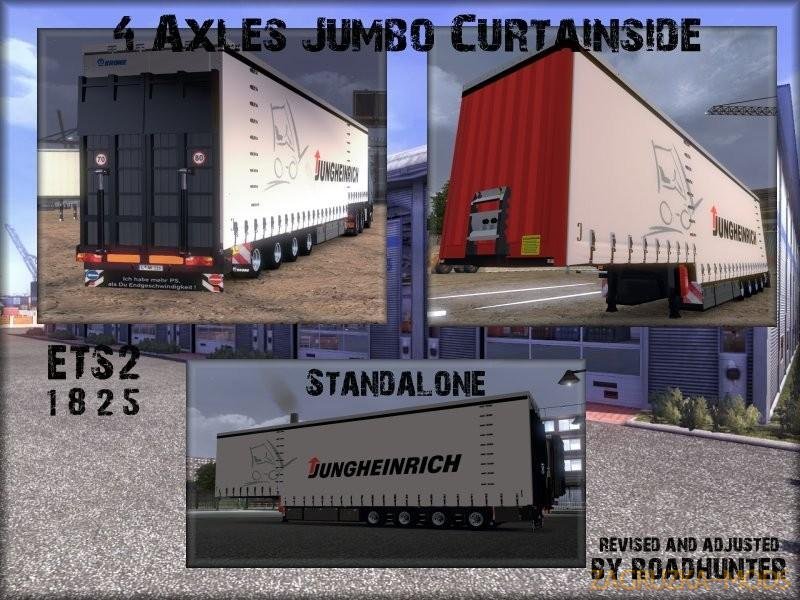 Trailers Krone 4 Axles Jumbo Curtainsider v9.0 (1.26.x) for ETS 2