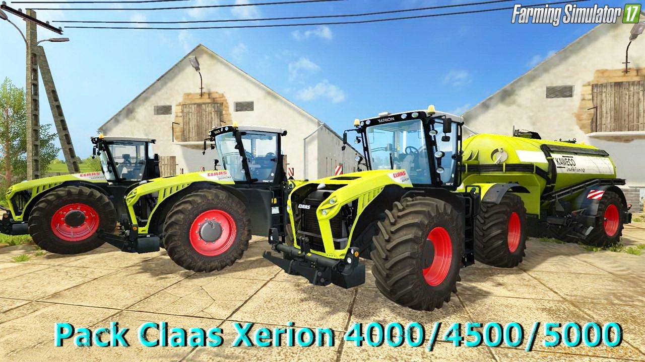 Tractors Pack Claas Xerion 4000/4500/5000 v1.0 for FS 17