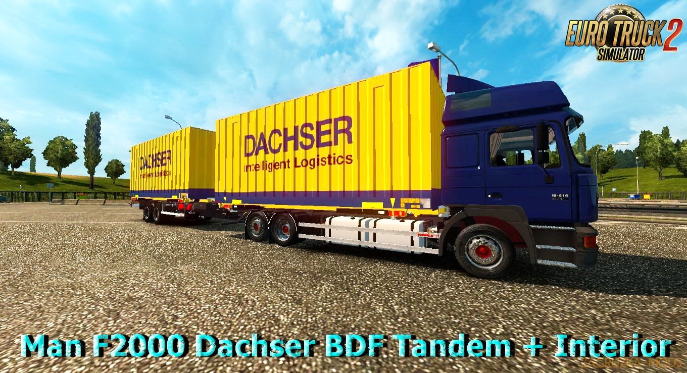 Man F2000 Dachser BDF Tandem + Interior v1.0 (1.26.x) for ETS 2