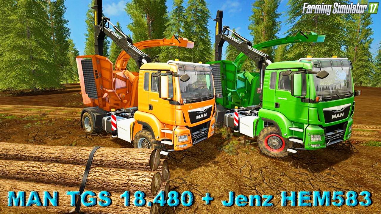 MAN TGS 18.480 + Jenz HEM583 v1.2 for FS 17