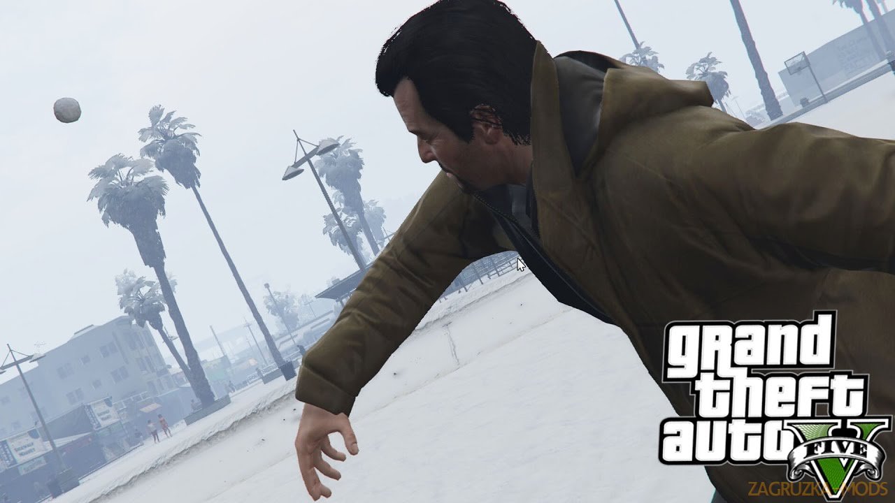 Snowballs in Singleplayer Mod v1.0 for GTA 5