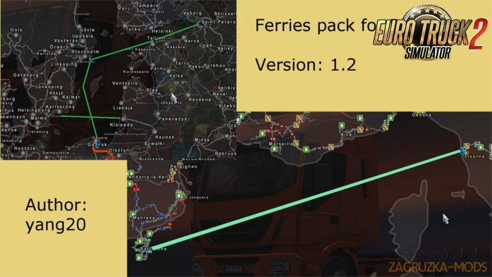 Ferries pack for Promods v1.2 by yang20