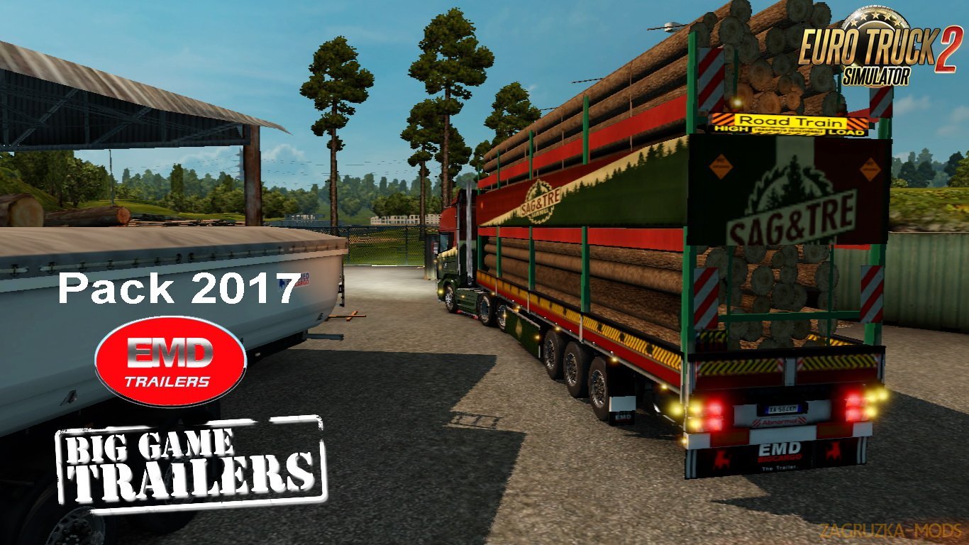 Big Trailer Sag & Tre EMD Modding Pack Trailers 2017 v1.0 (1.26.x) for ETS 2 Big Trailer Sag & Tre EMD Modding Pack Trailers 2017 v1.0 (1.26.x) for ETS 2