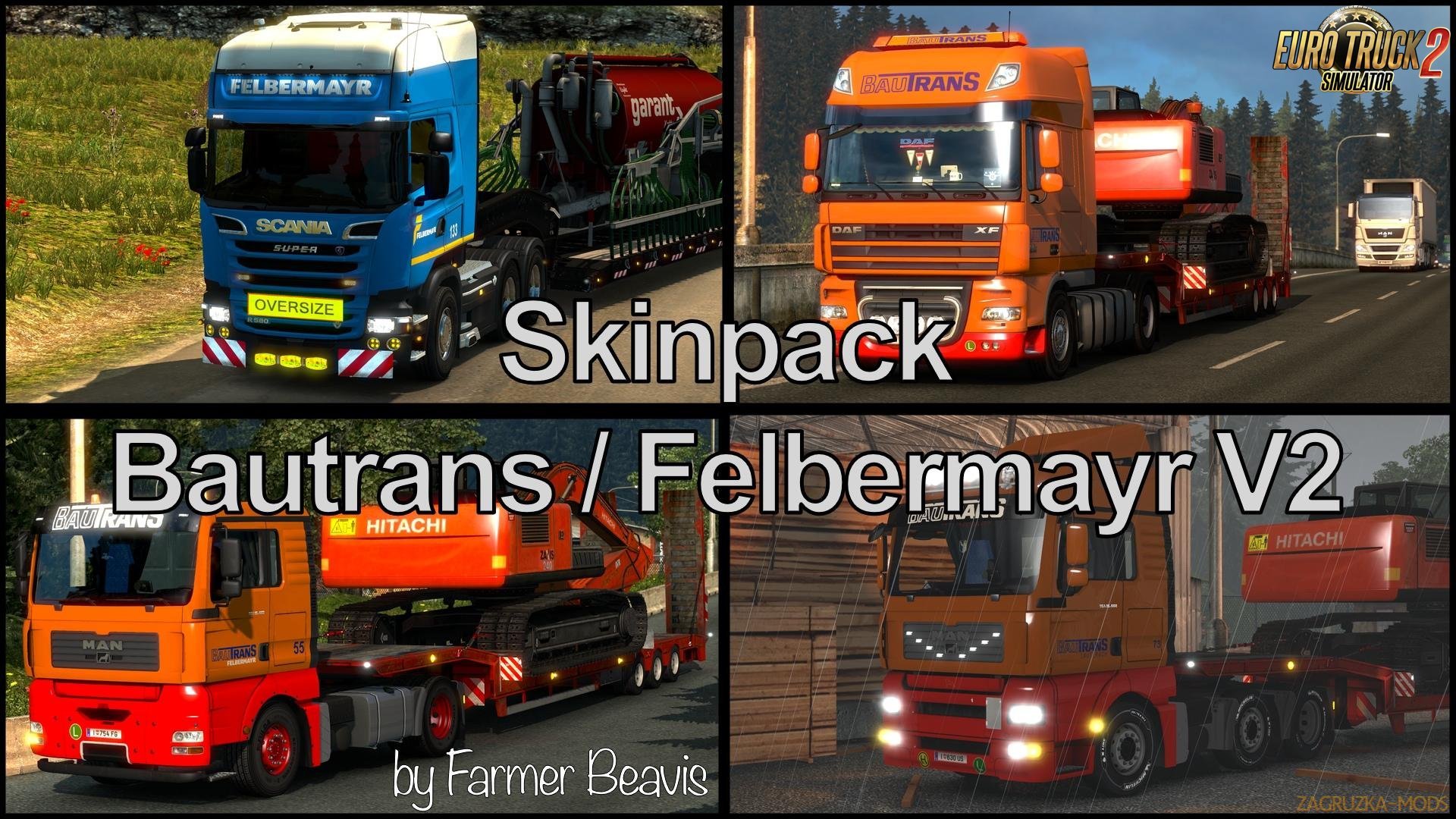 Skin Pack Bautrans Lauterach / Felbermayr v2.0 (1.26.x) for ETS 2