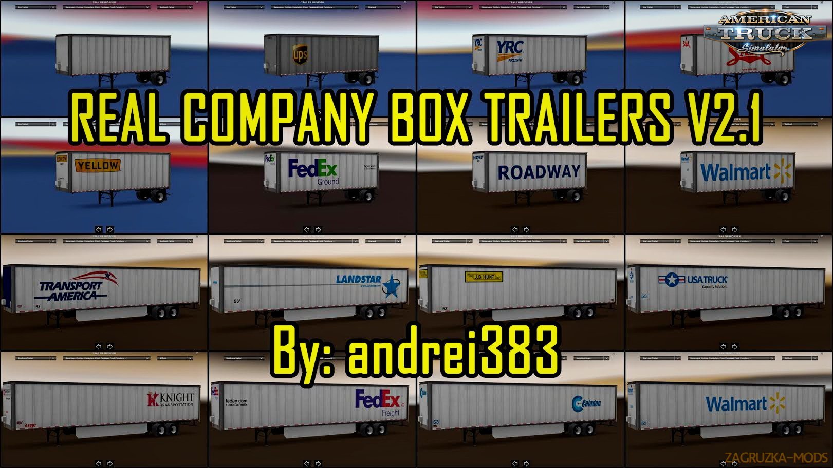Real Company Box Trailers Skins v2.1 (v1.5.x) for ATS Real Company Box Trailers Skins v2.1 (v1.5.x) for ATS