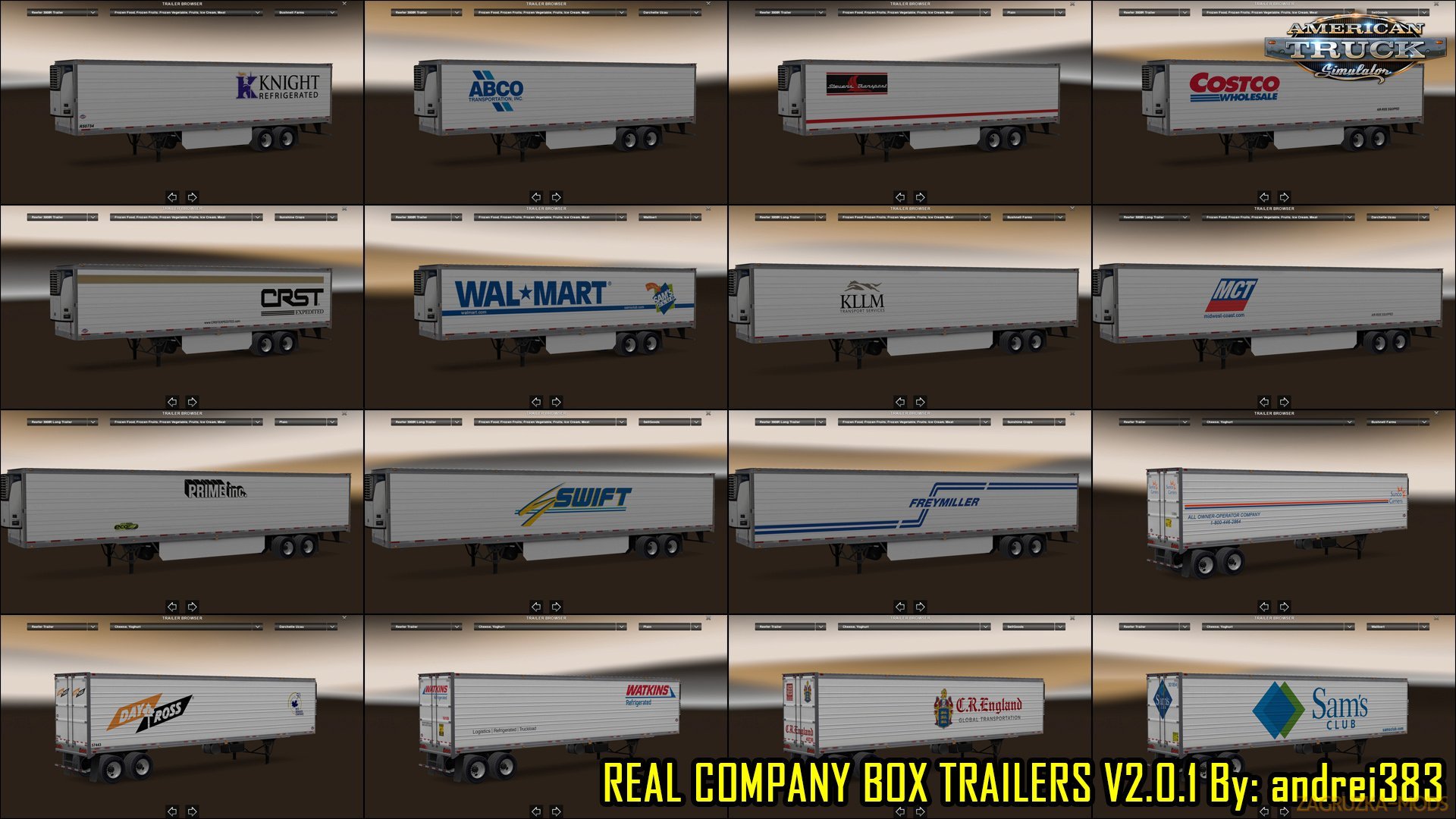 Real Company Box Trailers Skins v2.1 (v1.5.x) for ATS Real Company Box Trailers Skins v2.1 (v1.5.x) for ATS