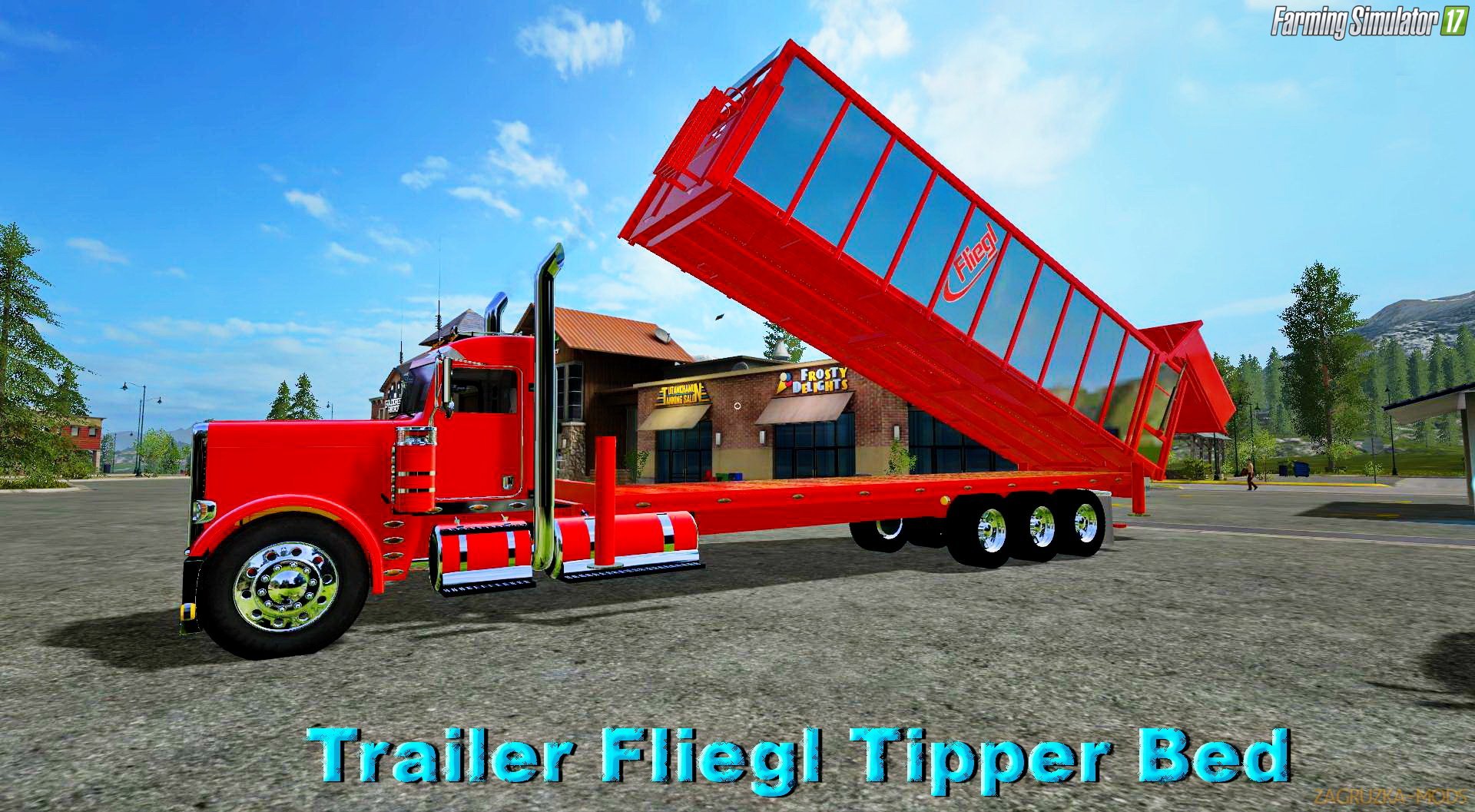 Trailer Fliegl Tipper Bed for Peterbilt 388 Custom v2.0 for FS 17