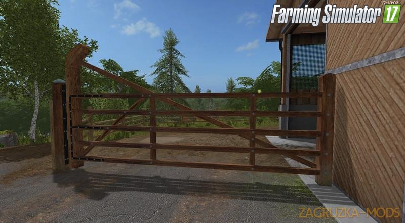 Animated paddock fence with gate v1.0 for Fs17