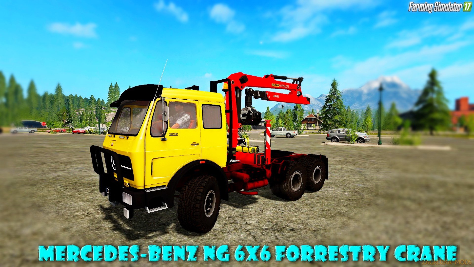 Mercedes-Benz NG 6x6 Forrestry Crane v2.0 for FS 17