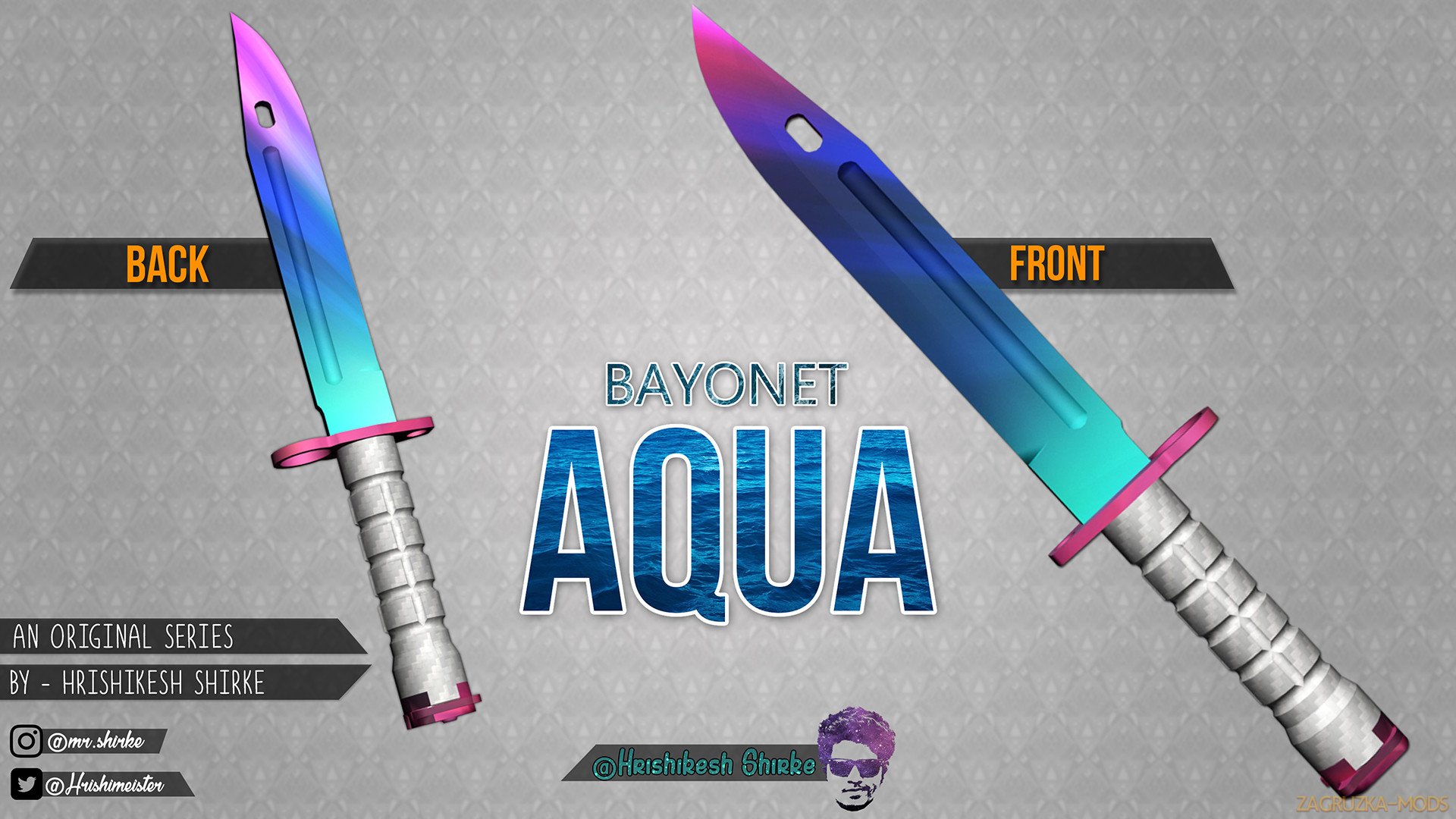 Bayonet Aqua Skin v1.0 for CS:GO