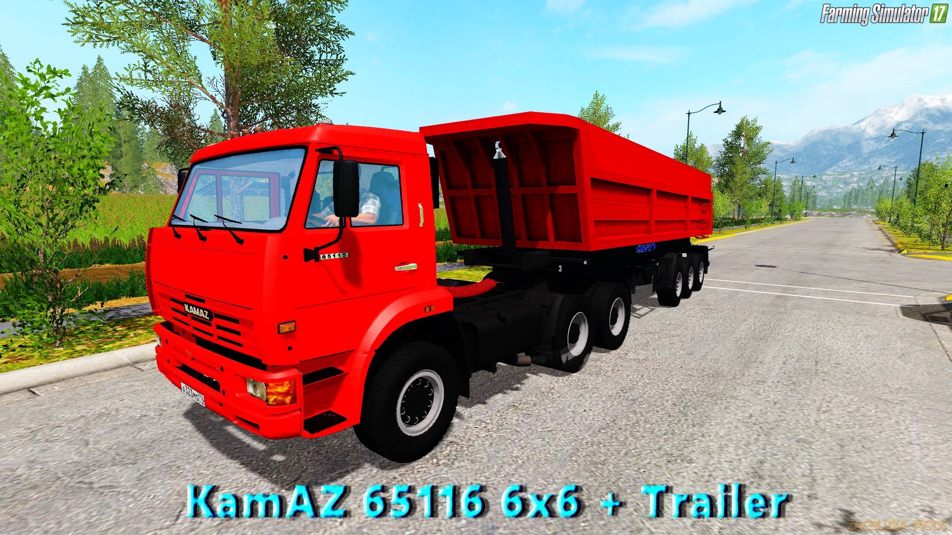 KamAZ 65116 6x6 + Trailer v1.1 for FS 17