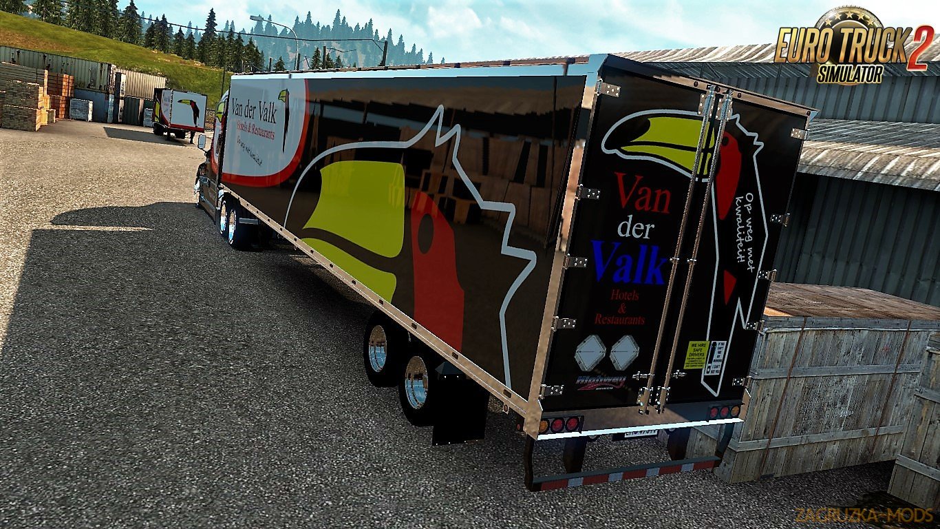 Freightliner Cascadia 2018 Van Der Valk US Skin + Trailer Van der Valk v1.0 (1.26.x) for ETS 2 Freightliner Cascadia 2018 Van Der Valk US Skin + Trailer Van der Valk v1.0 (1.26.x) for ETS 2