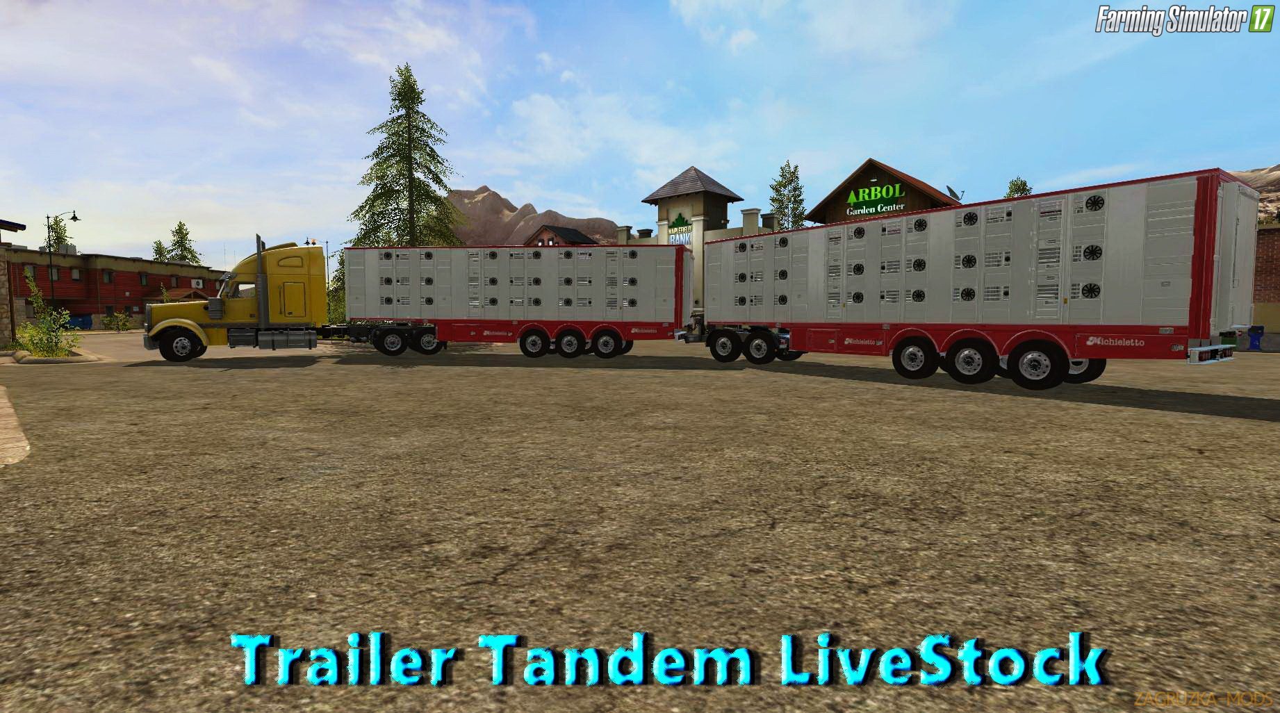 Trailer Tandem LiveStock v1.1 for FS 17