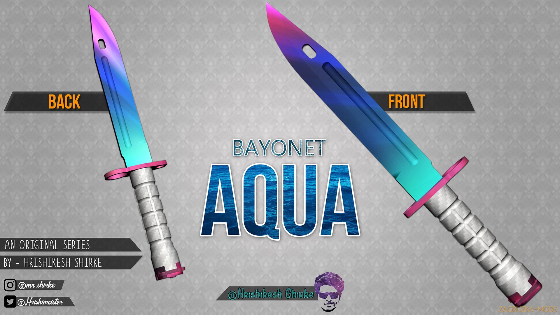 Bayonet Aqua Skin v1.0 for CS:GO Bayonet Aqua Skin v1.0 for CS:GO